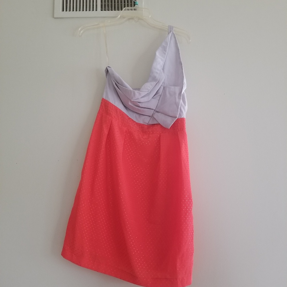 Esley red and grey one shoulder dress -M